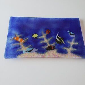 Pizzo Maui Art Glass Signed Glass Sea Platter